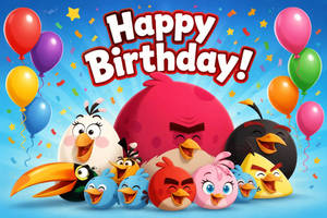 Birthday Postcard (Angry Birds version)