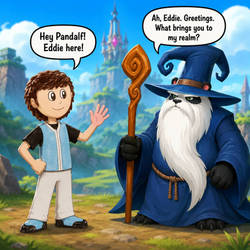 Eddie meets Pandalf
