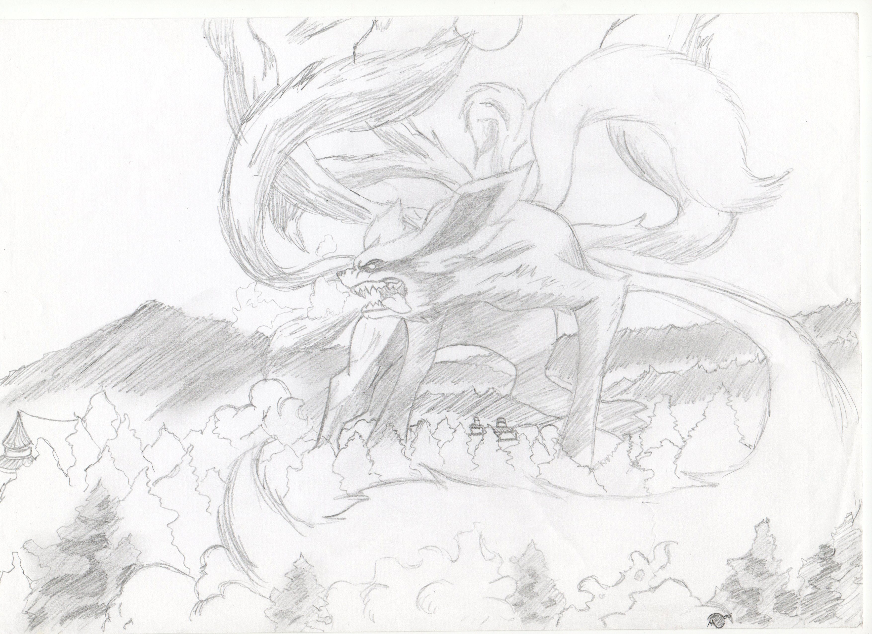 naruto 9 tails fox by Giorno-Giovanna on DeviantArt