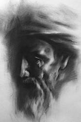 Old Man by charcoal