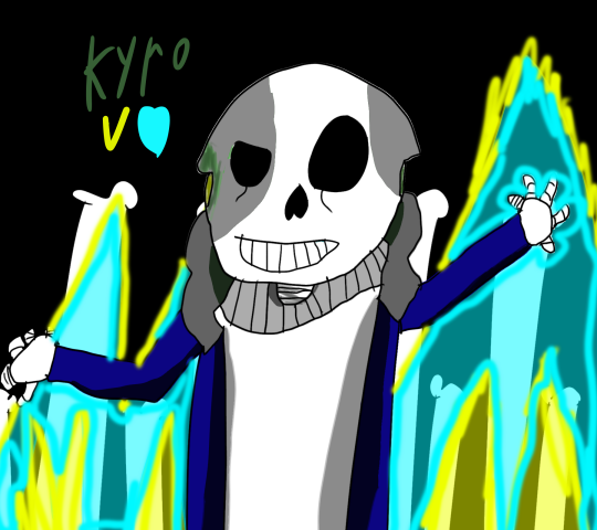 Sans with flames. by ShiKoYaVertayo on DeviantArt