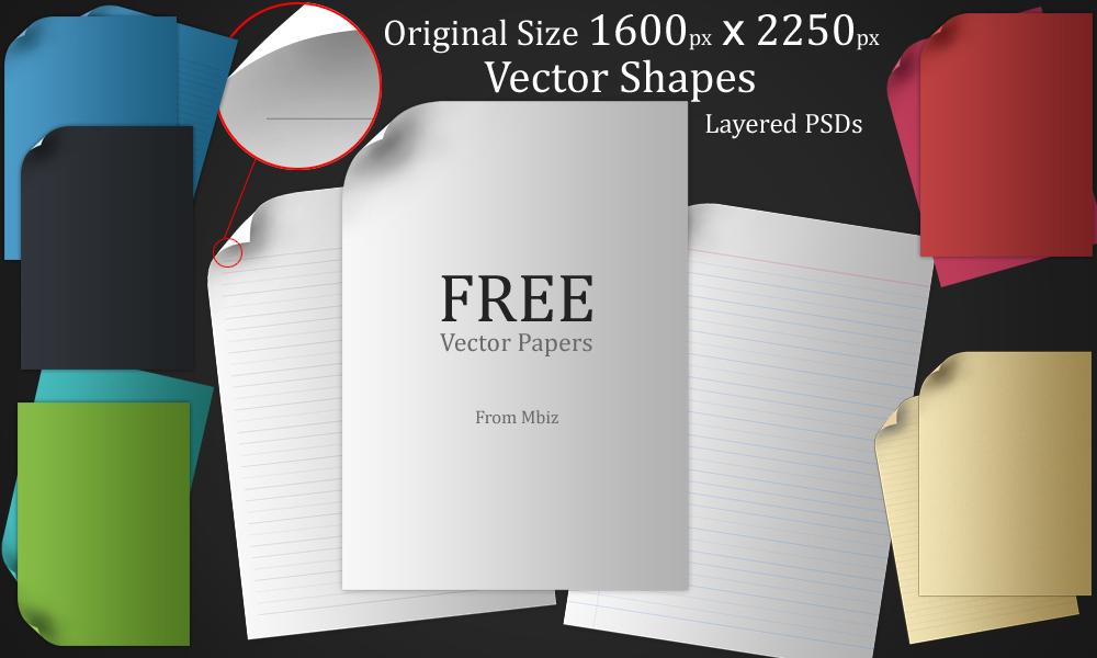 Free vector paper set by m-biz