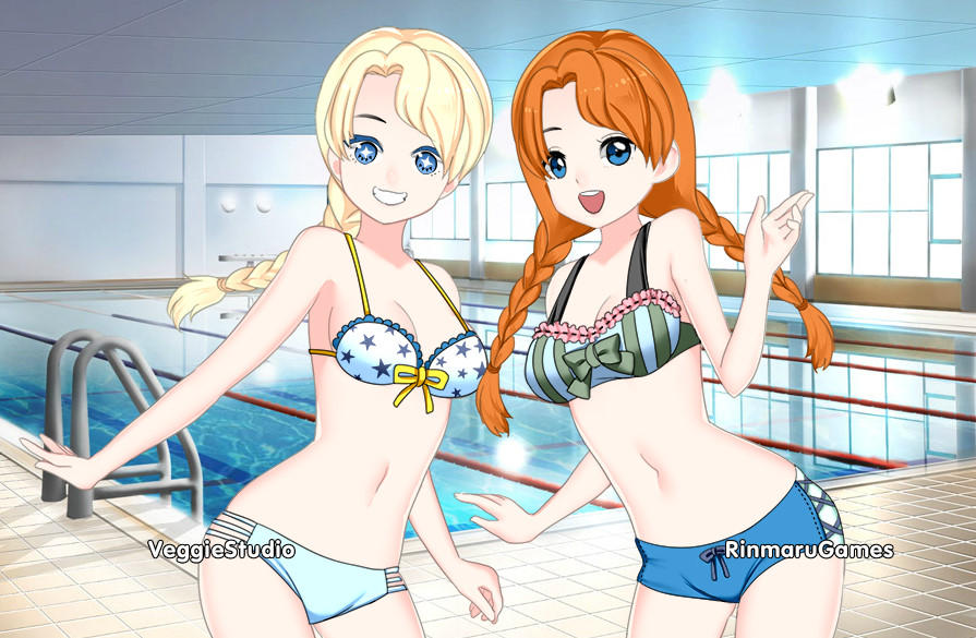 Ice Cold and Cute Bikini Babes [Elsa and Anna] by MrYoshi1996 on DeviantArt