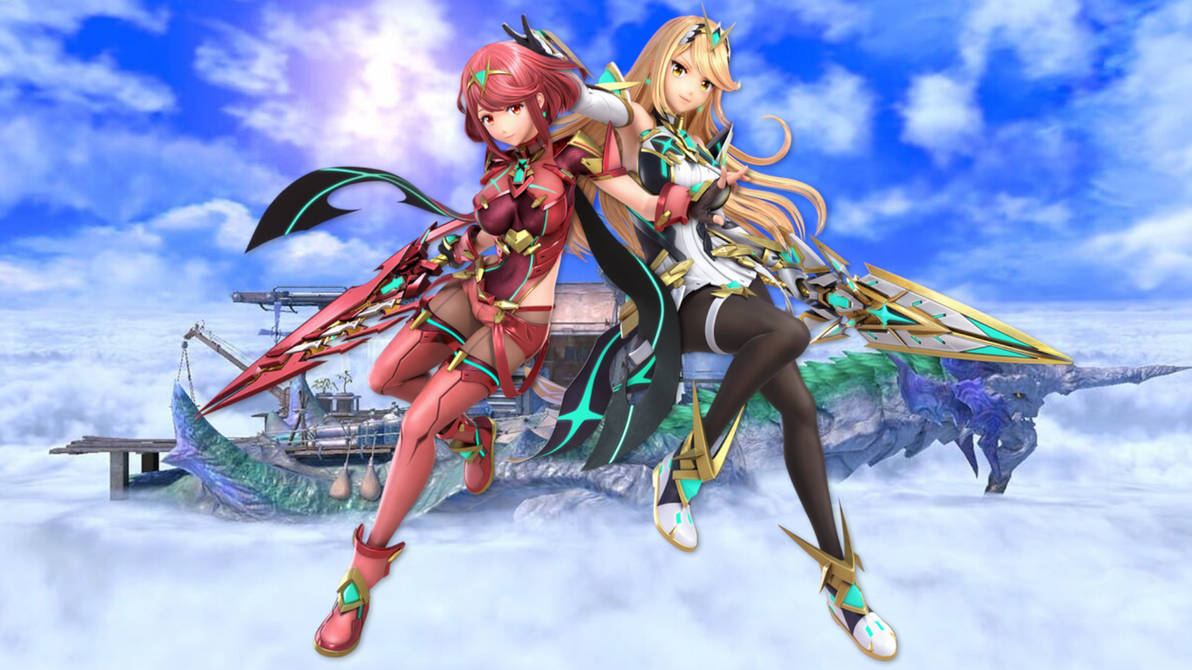 SSBU Wallpaper: Pyra/Mythra by MrYoshi1996 on DeviantArt