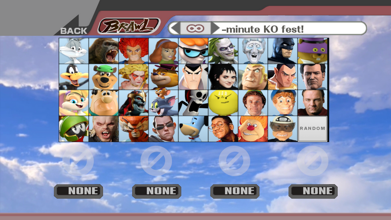 Ss Brawl Roster A Great Smash Brawl Era Warner Brothers Roster by MrYoshi1996 on DeviantArt