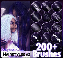 Hair Style Brushes for Procreate, Photoshop, CSP