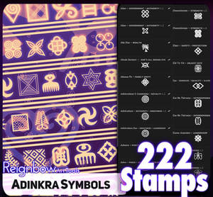 Adinkra Symbol Stamps Digital Brushes