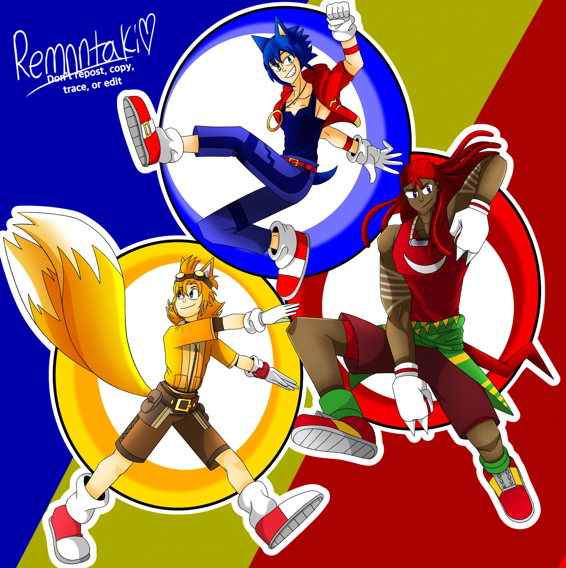 Human Team Sonic by RemnnTaki on DeviantArt