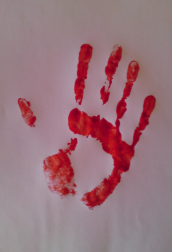 Bloody Handprint Stock