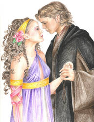 Anakin and Padme by rinabina123