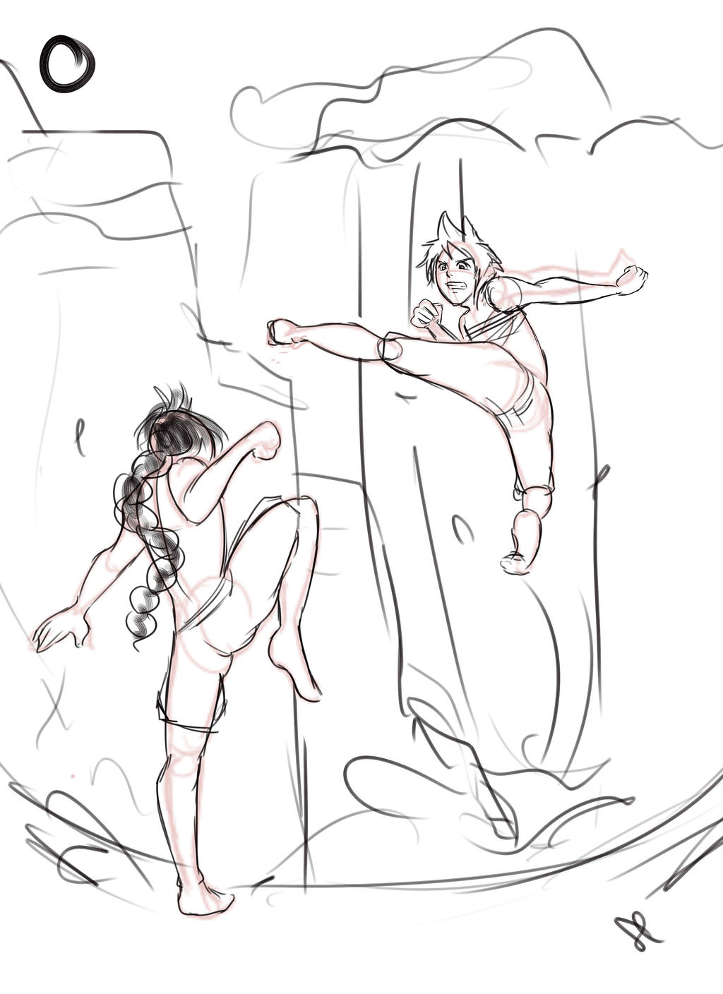 Anime Fighting Rough Sketch by nanacoopa on DeviantArt