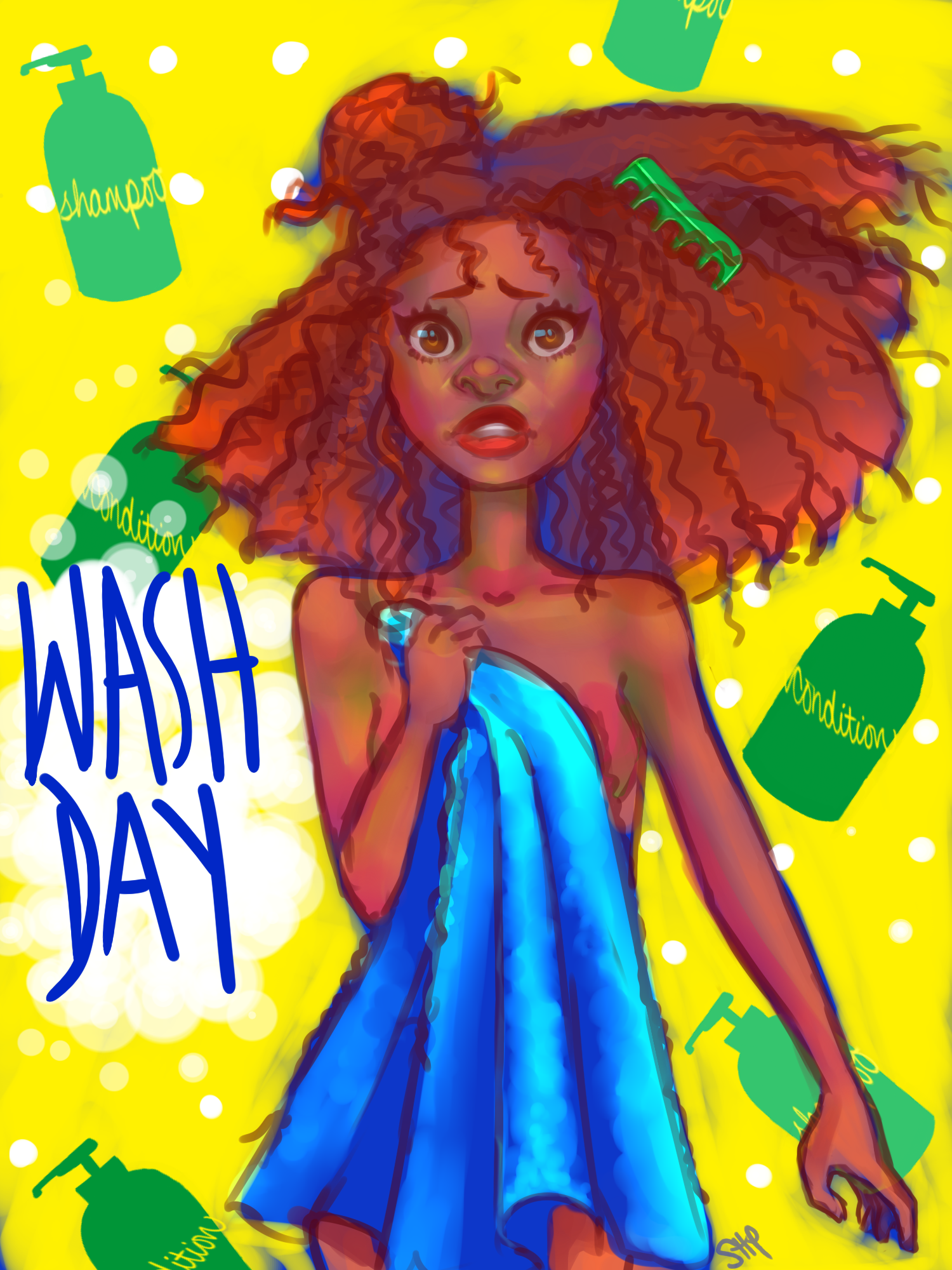 Wash Day (Natural Hair) by nanacoopa on DeviantArt