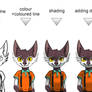 Anthro cat in a shirt with suspenders 