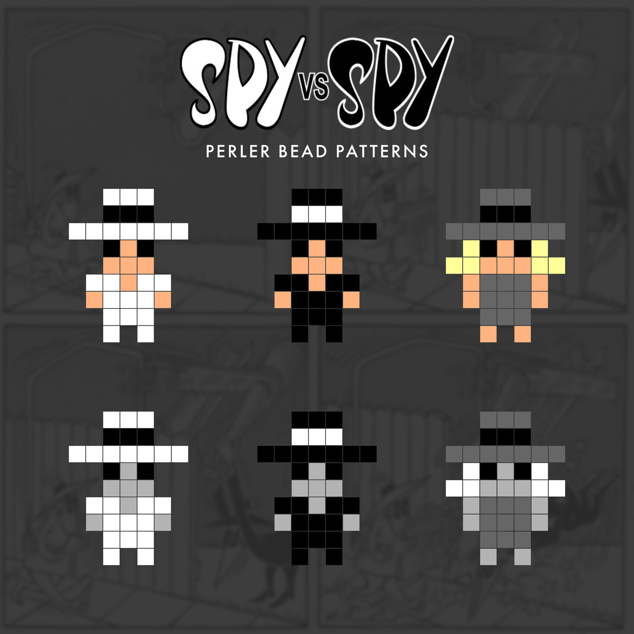 Spy vs Spy Perler Bead Patterns by edwardbatkins on DeviantArt