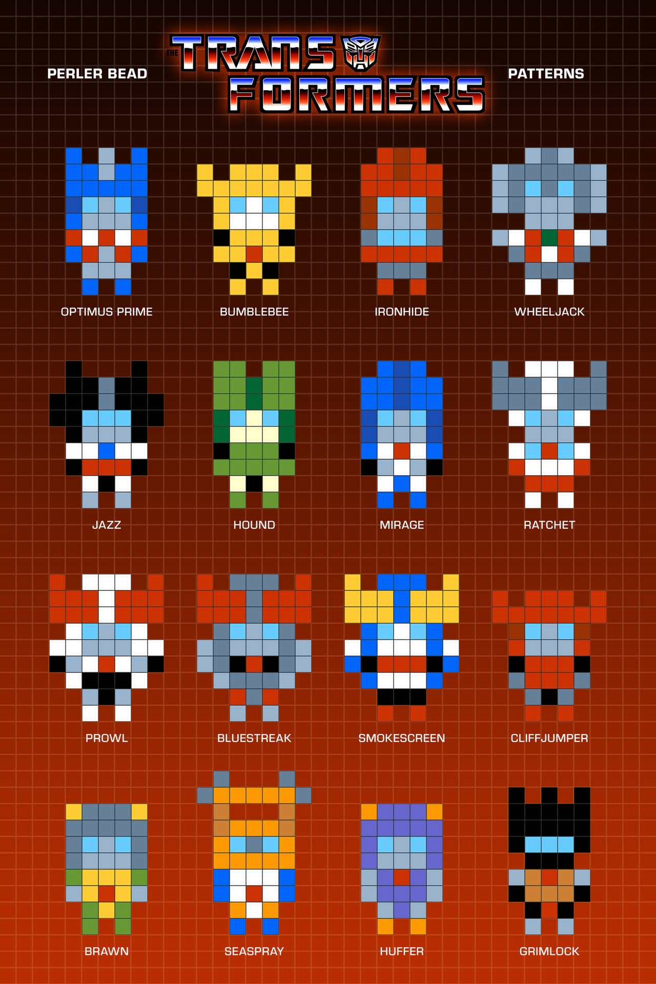Autobots Perler Bead Patterns by edwardbatkins on DeviantArt