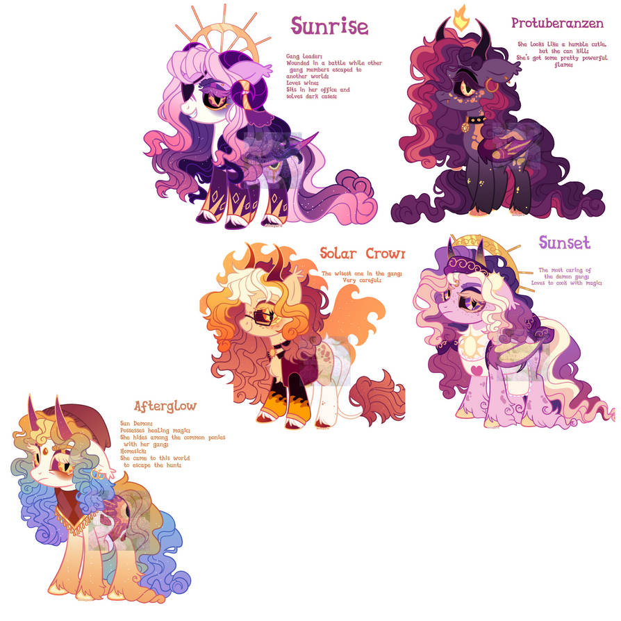 Solar Demon Solar demon gang mlp | adoptable| auction closed by Shineyaris on ...
