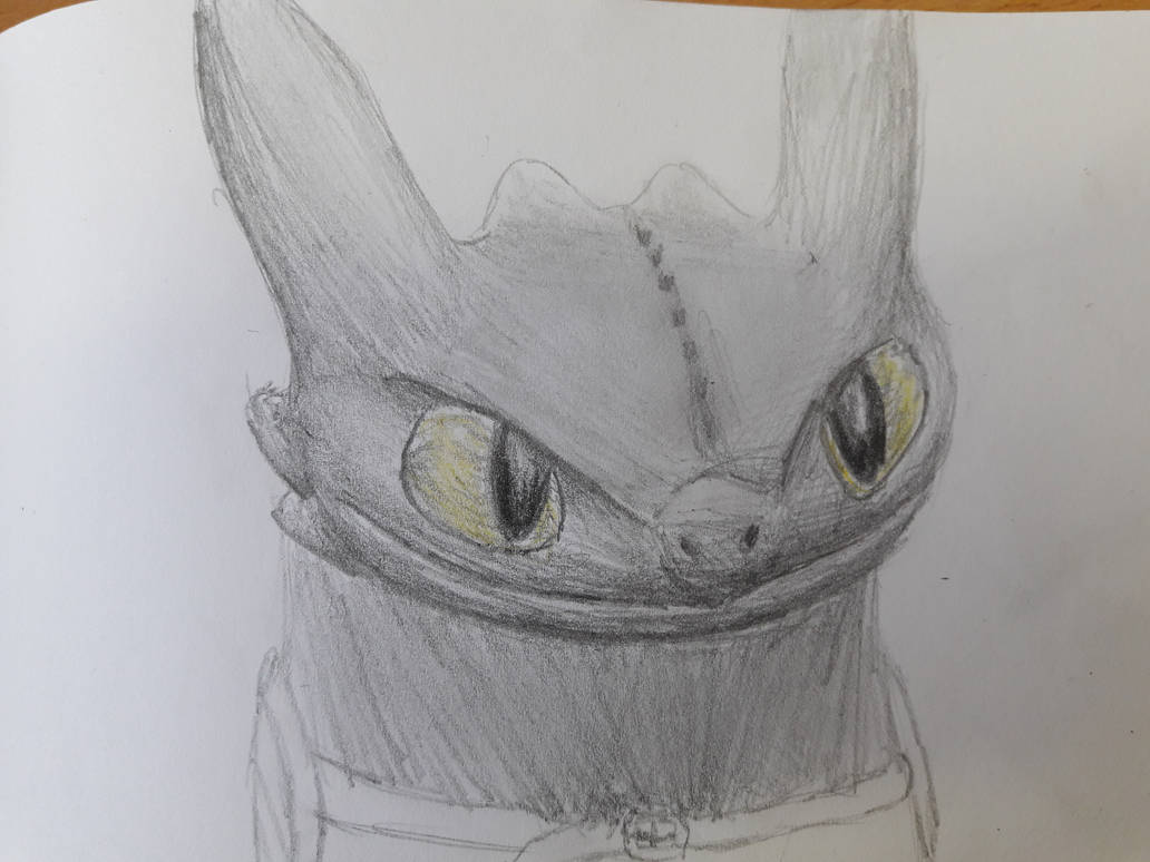 Toothless traditional by Scarletwind-Shade on DeviantArt