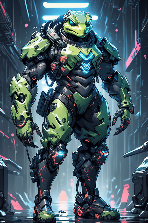 Android Frog android-a-muscular-frog-in-a-techwear by egi12345 on DeviantArt