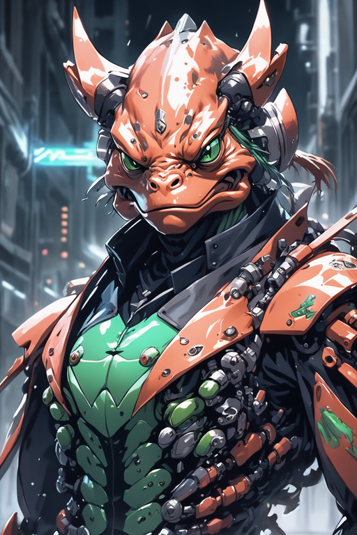 Android Frog Anime-stylea-futuristic-android-a-muscular-frog-we by egi12345 on ...