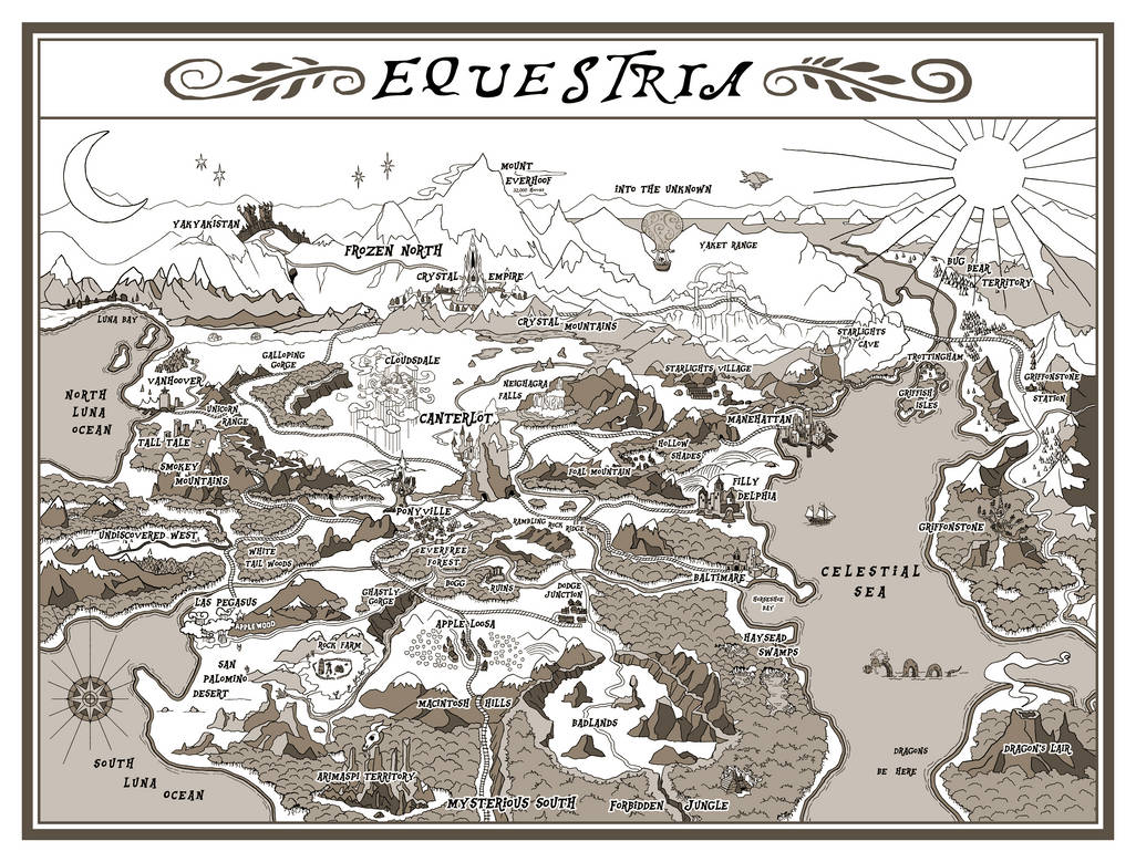Map of Equestria by drsimonz on DeviantArt