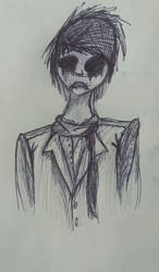 Creepypasta pen drawing