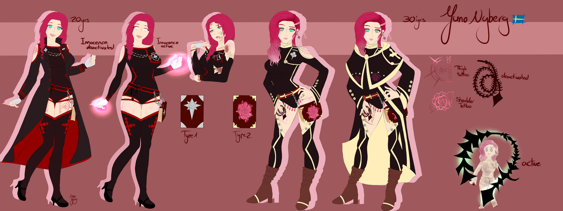 DGM OC: Yuno Nyberg reference sheet