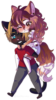 Chibi Couple Commission for byere [2/2]