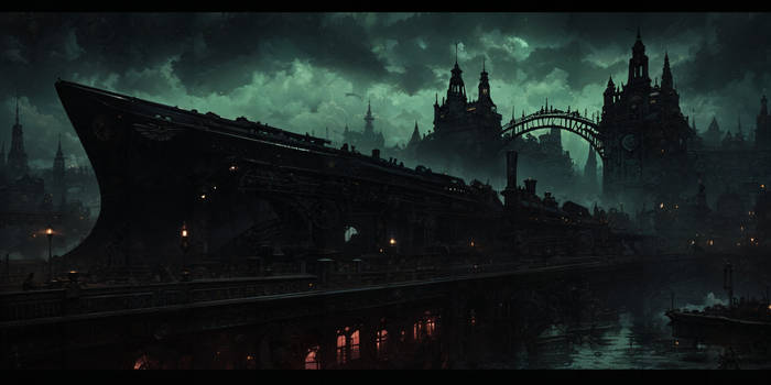 Steampunk - Continental high-speed train Pegasus