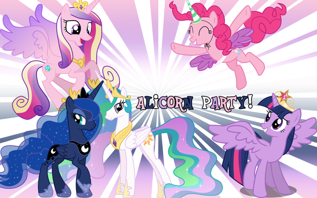 Alicorn party wallpaper by Timexturner on DeviantArt