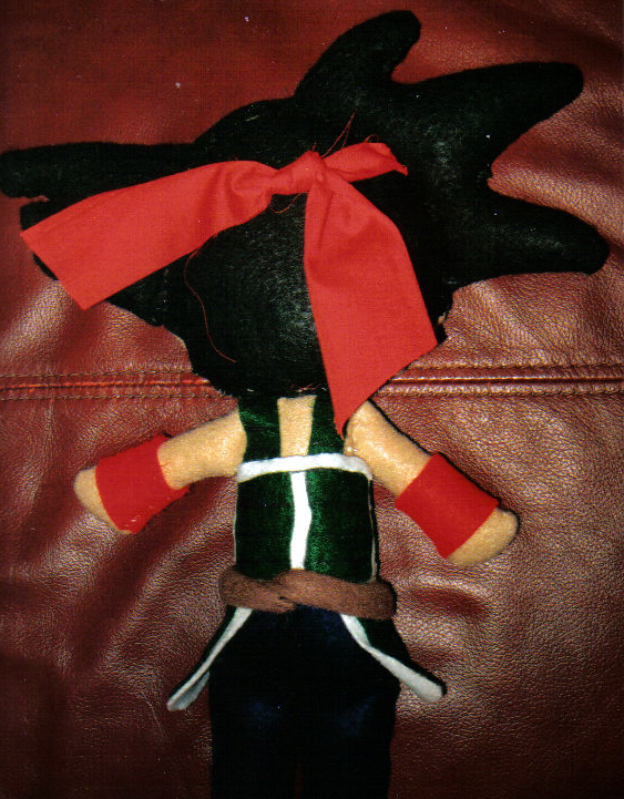 Bardock plushie back view