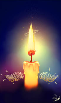 Candle ~ Angel on fire