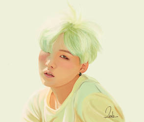 BTS Suga (Yoongi) with speedpainting youtube video