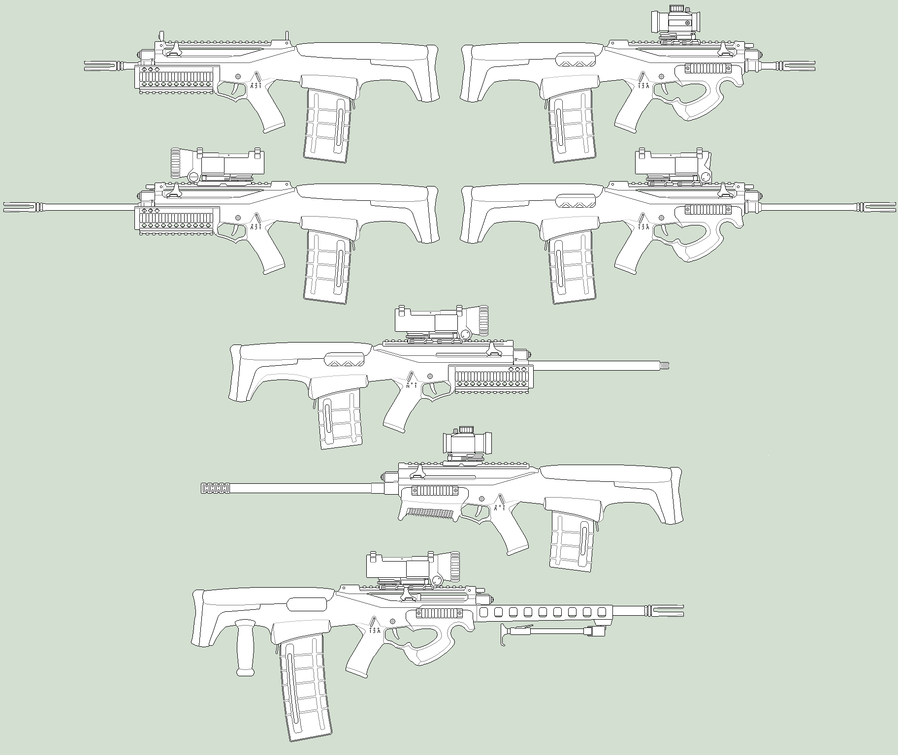 SA-AR-1 ''Doberman'' Mod 3 (AV-97M3) family