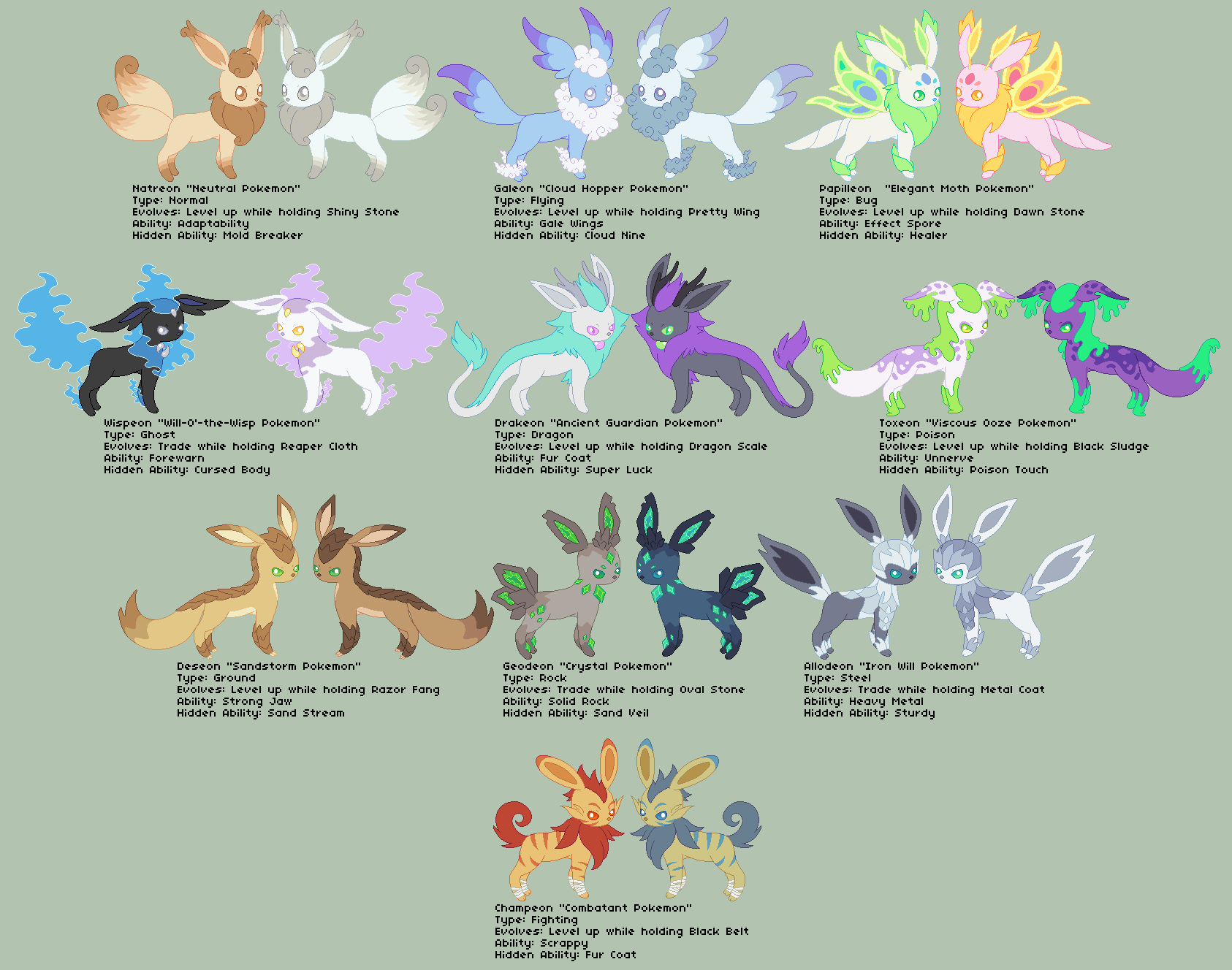 I say it Mini-on #pokemon #eeveelutions #fakemon #bdsp