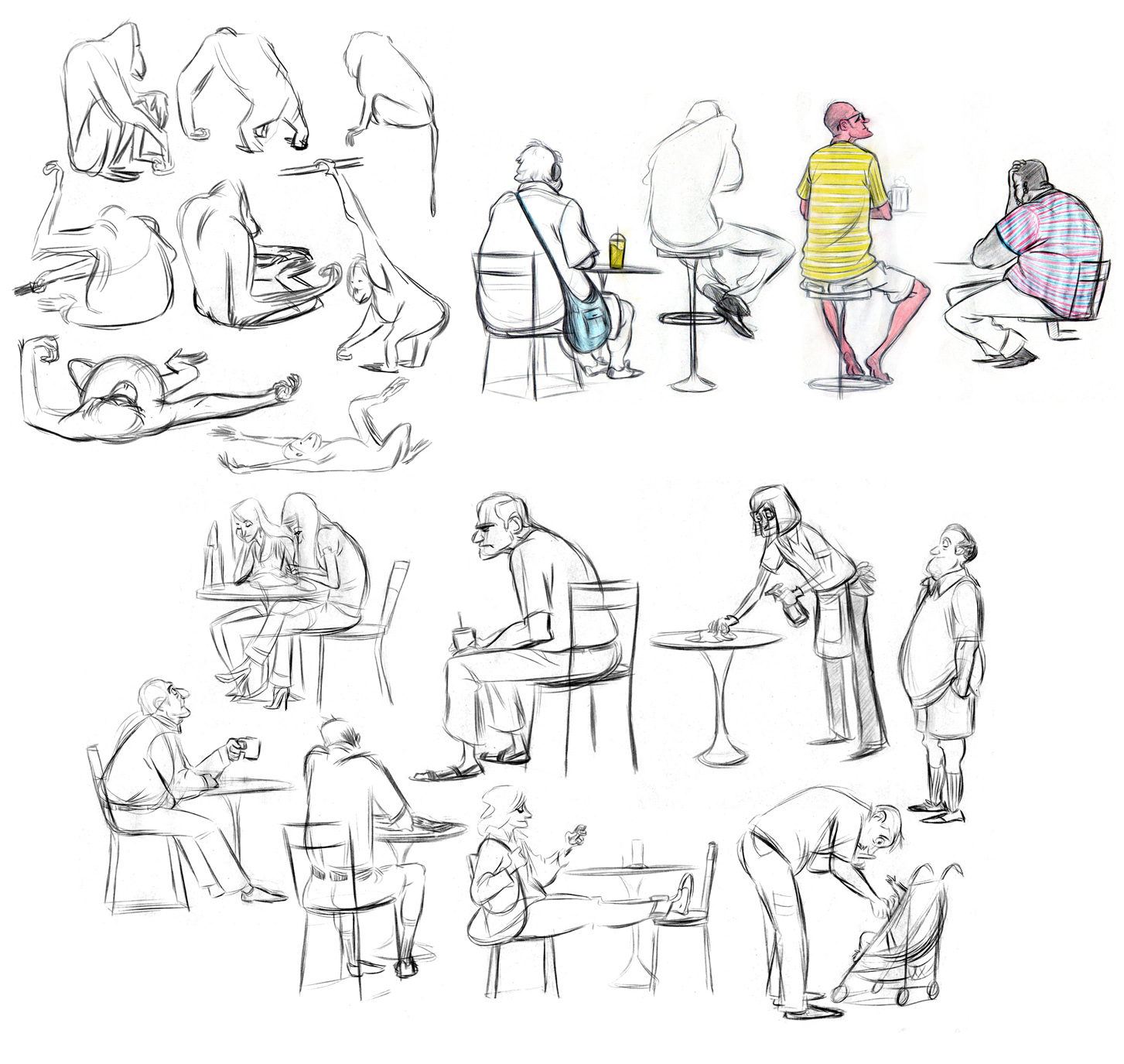 Zoo and Cafe Sketches