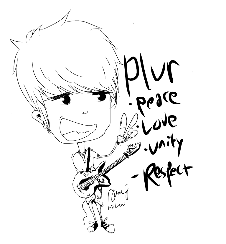 PLUR MUSICIAN CARTOON