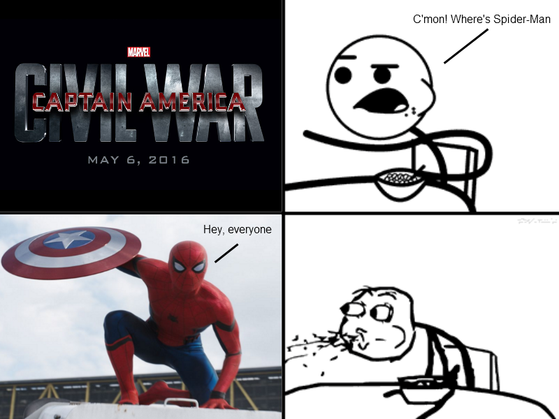 Cereal Guy's reaction to MCU Spider-Man. by RedHunterZ on DeviantArt
