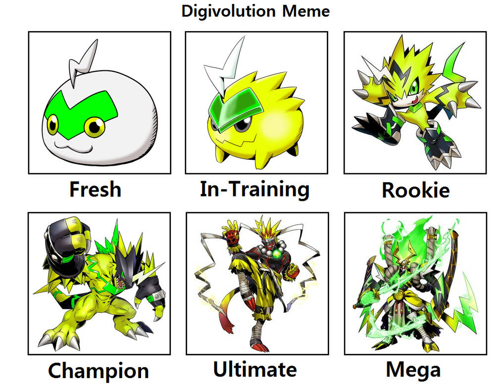 Digivolution Meme 01 - Pulsemon by RedHunterZ on DeviantArt