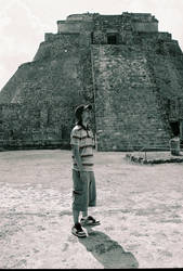 Pete behind the big pyramid