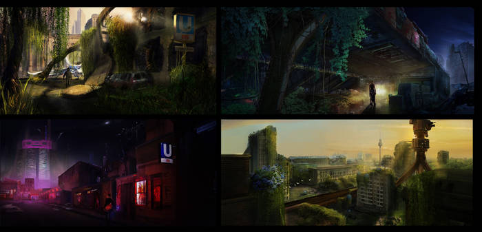 Collection of Berlin inspired environment concepts