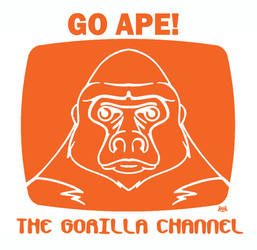 GO APE! with Gorilla Channel! t-shirt design by Artraccoon