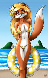 Utai Beach girl by Artraccoon