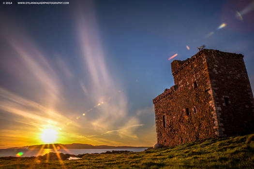 Sunset at Portencross, Scotland.