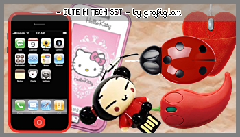 Cute Hi Tech PNG Set