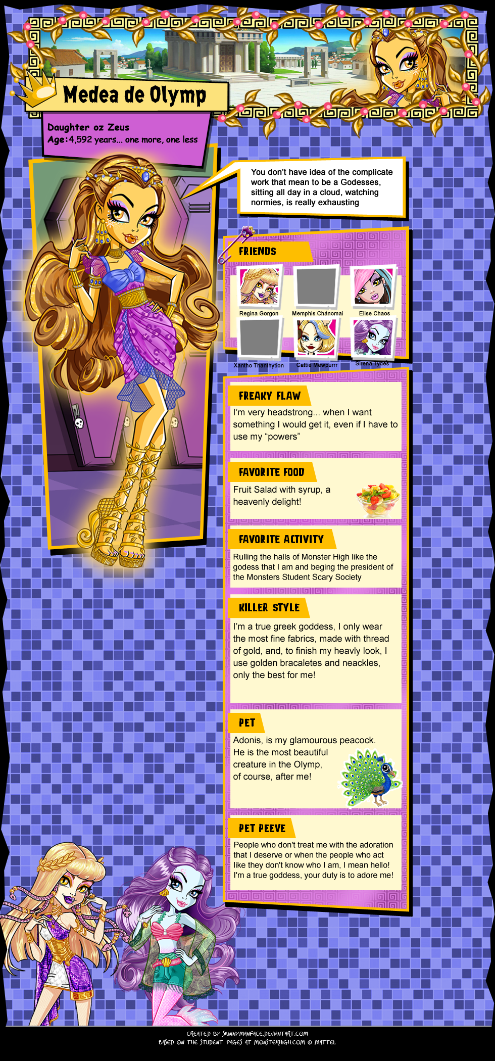 Monster High Bio Examples Monster High NEW Bio Page Base by TheLightFay on DeviantArt