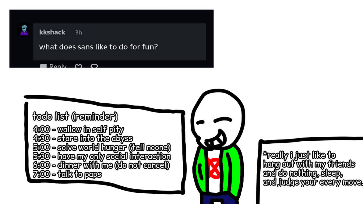 Shift!Tale Sans answer: what to do for fun by CattoAnims on DeviantArt