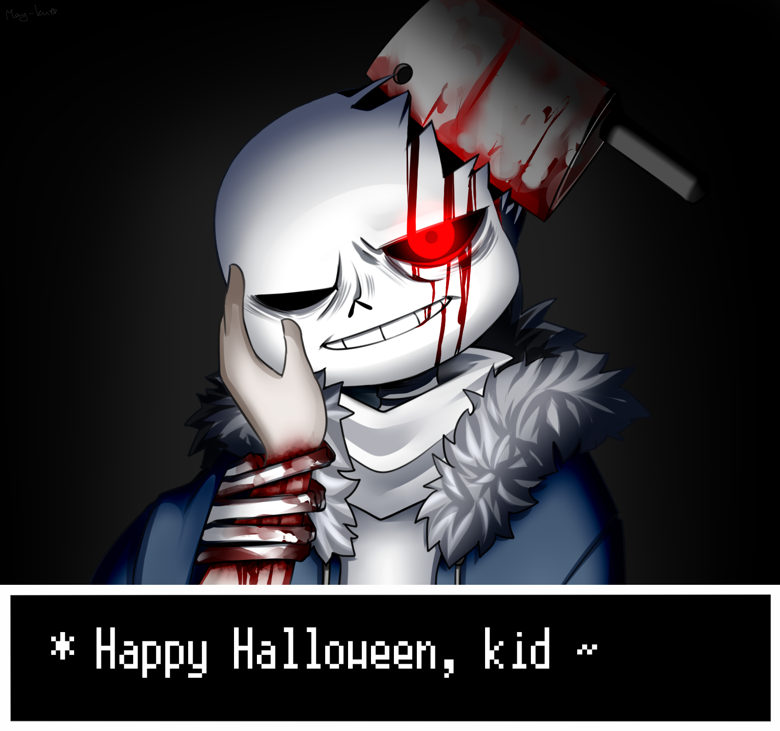 I tried making canon horror sans lol by SomePersonNamedBruv on DeviantArt