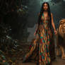 Nala walks with Kiburi