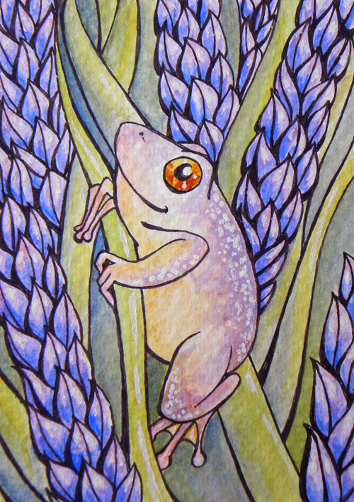 ATC: Flower Frog 2