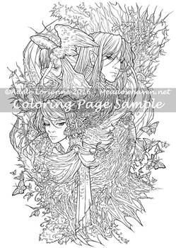 Art of Meadowhaven Coloring Page: Deep Wood